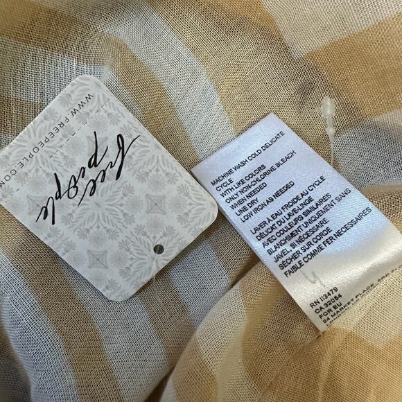 FREE PEOPLE Kenna Kimono Natural Striped Duster Cover Up NWT - Picture 9 of 11